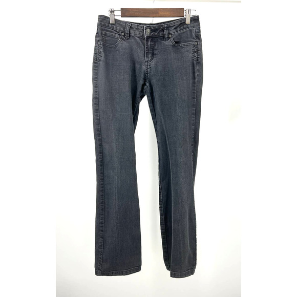 PrAna Grey Jeans Denim Straight Leg Low Rise Y2K Women's Size 4/27 - Picture 1 of 6